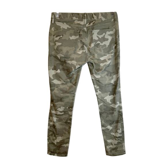 Gap 1969 Womens Camouflage Low Rise Always Skinny Zipper Pocket Jeans 27 Grunge - Picture 2 of 12